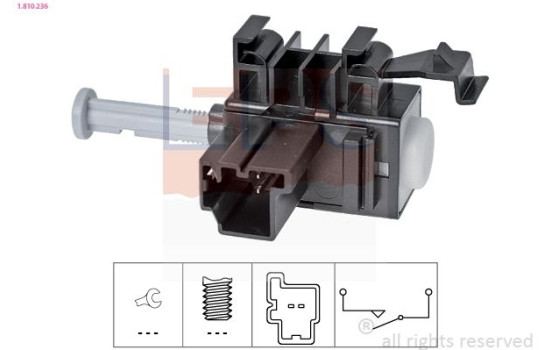 Switch, clutch control (cruise control) Made in Italy - OE Equivalent 1810236 EPS Facet