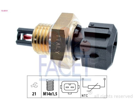 Sensor, intake air temperature Made in Italy - OE Equivalent 10.4019 Facet
