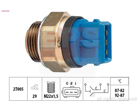 Temperature Switch, radiator fan 1.850.700 EPS Facet