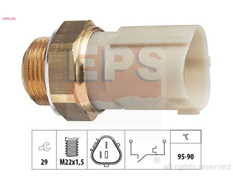 Temperature Switch, radiator fan Made in Italy - OE Equivalent 1.850.262 EPS Facet
