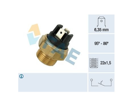 Temperature switch, radiator fan