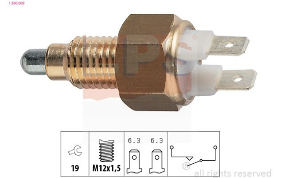 Switch, reverse light Made in Italy - OE Equivalent 1.860.009 EPS Facet