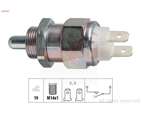 Switch, reverse light Made in Italy - OE Equivalent 1.860.021 EPS Facet