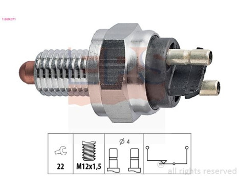 Switch, reverse light Made in Italy - OE Equivalent 1.860.071 EPS Facet