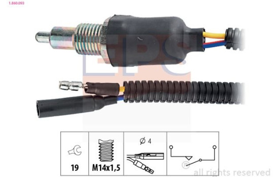 Switch, reverse light Made in Italy - OE Equivalent 1.860.093 EPS Facet