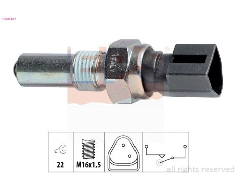 Switch, reverse light Made in Italy - OE Equivalent 1.860.107 EPS Facet