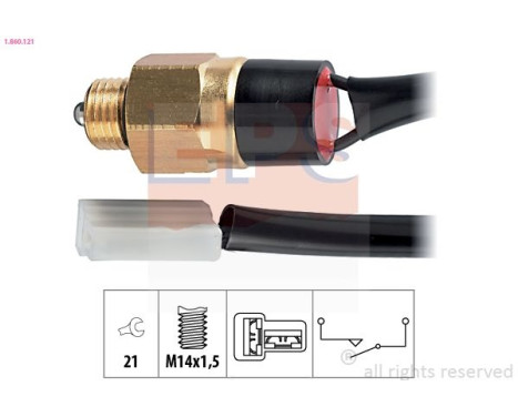 Switch, reverse light Made in Italy - OE Equivalent 1.860.121 EPS Facet