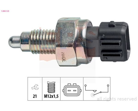 Switch, reverse light Made in Italy - OE Equivalent 1.860.125 EPS Facet