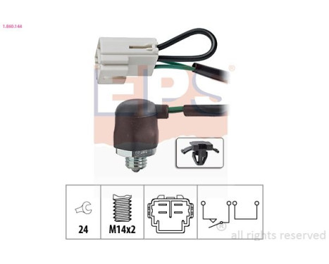 Switch, reverse light Made in Italy - OE Equivalent 1.860.144 EPS Facet