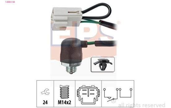 Switch, reverse light Made in Italy - OE Equivalent 1.860.144 EPS Facet