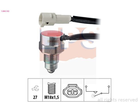 Switch, reverse light Made in Italy - OE Equivalent 1.860.162 EPS Facet