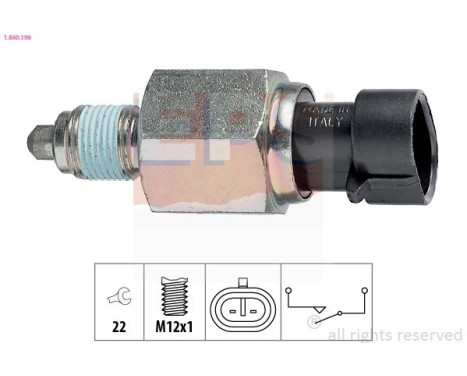 Switch, reverse light Made in Italy - OE Equivalent 1.860.196 EPS Facet