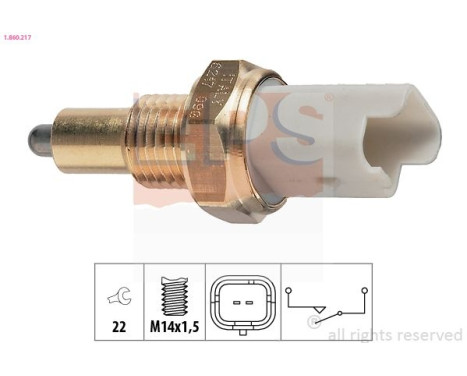 Switch, reverse light Made in Italy - OE Equivalent 1.860.217 EPS Facet