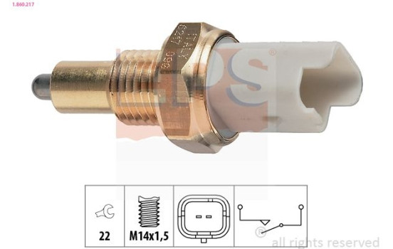 Switch, reverse light Made in Italy - OE Equivalent 1.860.217 EPS Facet