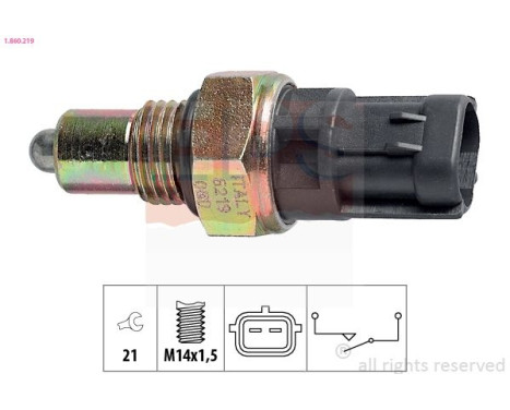 Switch, reverse light Made in Italy - OE Equivalent 1.860.219 EPS Facet