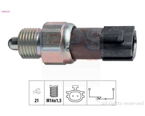 Switch, reverse light Made in Italy - OE Equivalent 1.860.232 EPS Facet