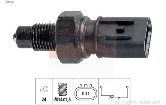 Switch, reverse light Made in Italy - OE Equivalent 1.860.235 EPS Facet