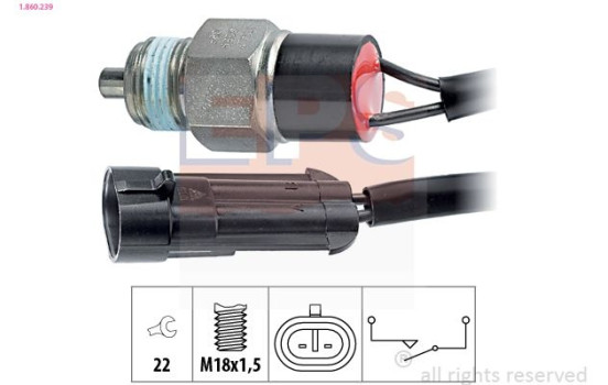 Switch, reverse light Made in Italy - OE Equivalent 1.860.239 EPS Facet
