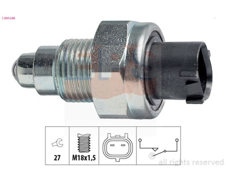 Switch, reverse light Made in Italy - OE Equivalent 1.860.246 EPS Facet