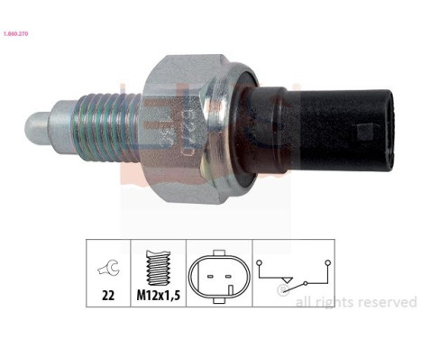Switch, reverse light Made in Italy - OE Equivalent 1.860.270 EPS Facet