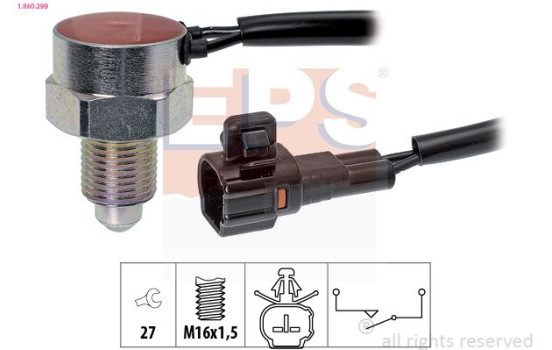 Switch, reverse light Made in Italy - OE Equivalent 1.860.299 EPS Facet