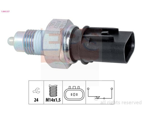 Switch, reverse light Made in Italy - OE Equivalent 1.860.327 EPS Facet