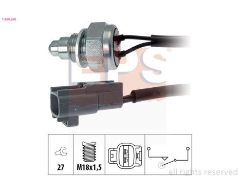Switch, reverse light Made in Italy - OE Equivalent 1860260 EPS Facet