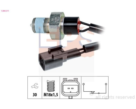 Switch, reverse light Made in Italy - OE Equivalent 1860311 EPS Facet