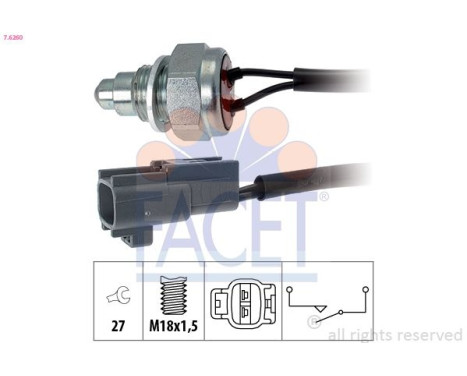 Switch, reverse light Made in Italy - OE Equivalent