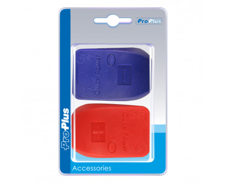 Battery terminals set (+) and (-) with quick release in blister, Image 2