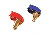 Battery terminals set (+) and (-) with quick release in blister