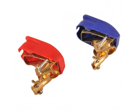 Battery terminals set (+) and (-) with quick release in blister