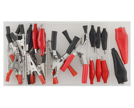 Assortment of crocodile clips 28 pieces