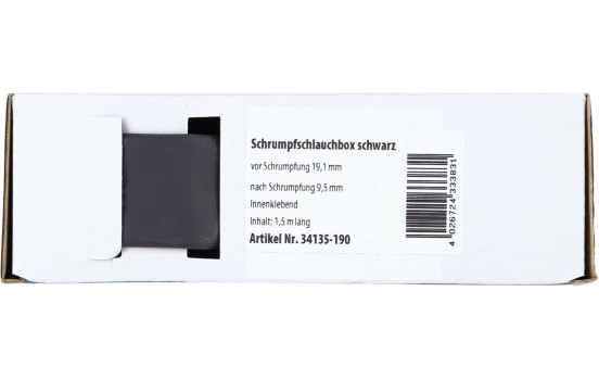 Heat Shrink Tubing Black Ø 19.1 mm / Length 1.5 meters