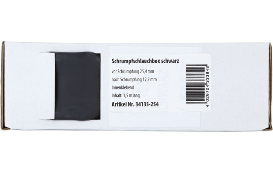 Heat Shrink Tubing Black Ø 25.4 mm / Length 1.5 meters