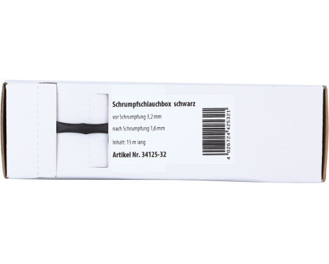 Heat Shrink Tubing Black Ø 3.2 mm Ø 1.6 mm Length 15 meters