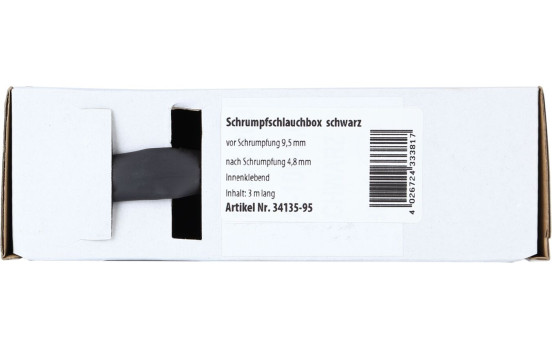 Heat Shrink Tubing Black Ø 9.5 mm / Length 3 meters