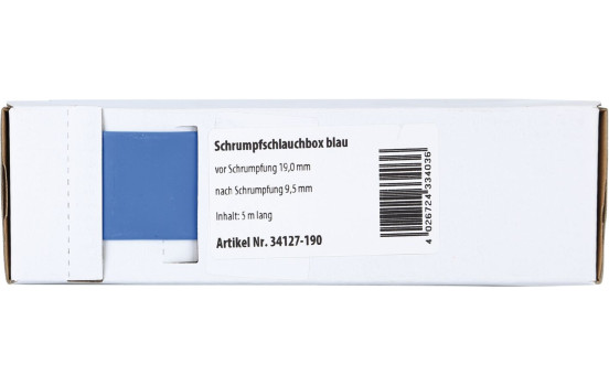 Heat Shrink Tubing Blue Ø 19.0 mm / Length 5 meters