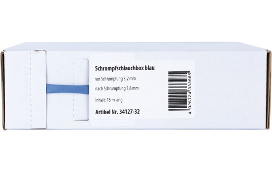 Heat Shrink Tubing Blue Ø 3.2 mm / Length 15 meters