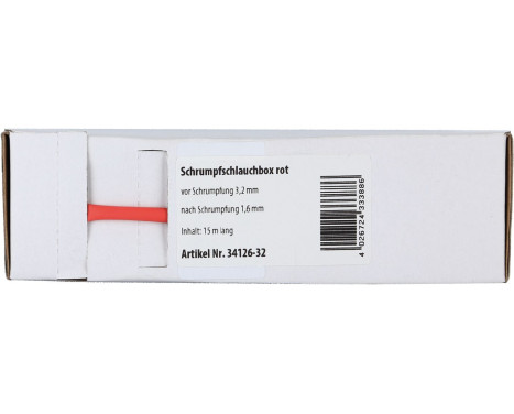 Heat Shrink Tubing Red Ø 3.2 mm / Length 15 meters