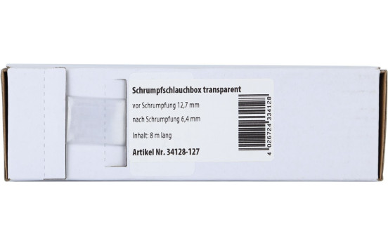Heat shrink tubing transparent Ø 12.7 mm / Length 8 meters