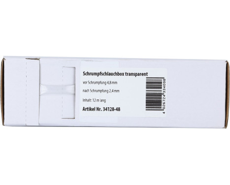 Heat shrink tubing transparent Ø 4.8 mm / Length 12 meters