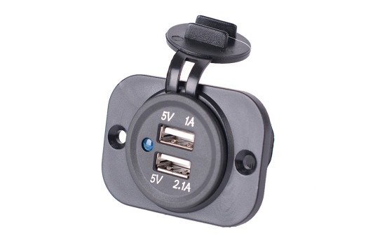 Built-in USB Adapter 2xUSB 5V-2,1A&1A/Input 12V-24V
