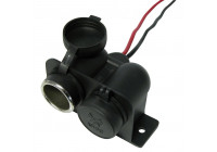 Socket 2-way 12 / 24V watertight construction