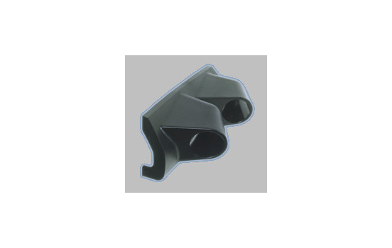 Meter holder Universal 2 holes black ABS