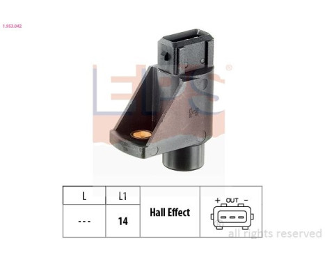 Sensor, camshaft position 1.953.042 EPS Facet