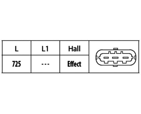 Sensor, camshaft position 6PU 009 121-861 Hella