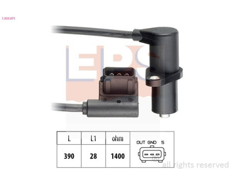 Sensor, camshaft position Made in Italy - OE Equivalent 1.953.071 EPS Facet