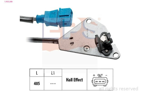 Sensor, camshaft position Made in Italy - OE Equivalent 1.953.208 EPS Facet
