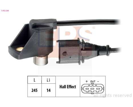 Sensor, camshaft position Made in Italy - OE Equivalent 1.953.286 EPS Facet